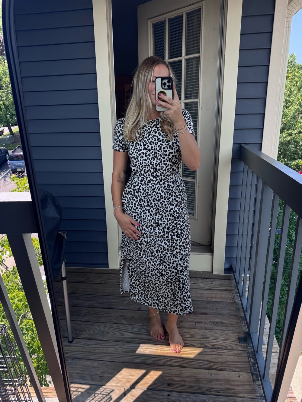 Old Navy Leopard Print Midi Dress